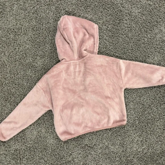 Girls OshKosh B'gosh light pink Blush Fleece zip up hoodie, size 10 - Picture 9 of 9